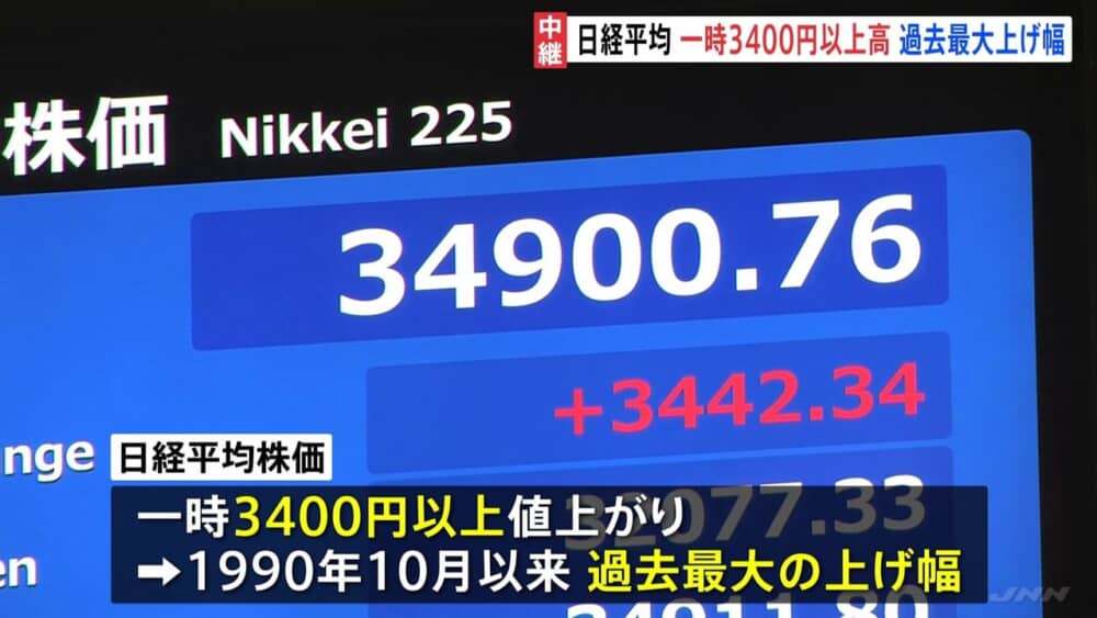 日経平均株価、9日金曜日には下落する？