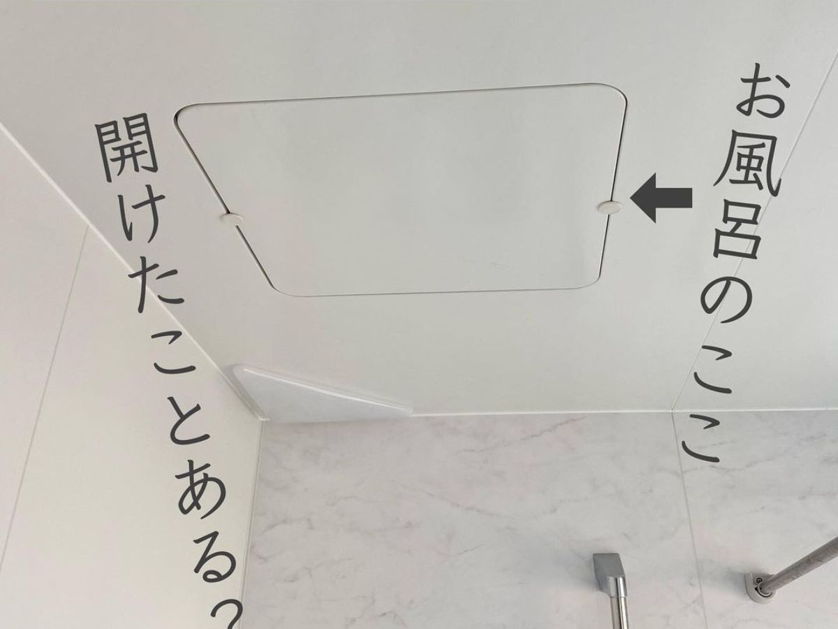 「開けたことない」「恐ろしい」　お風呂場の天井にある『ふた』を開けてみた結果…