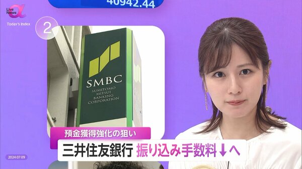 三井住友銀行が振込手数料&quot;引き下げ”　顧客の獲得狙うも…金利上昇で&quot;競争激化”　資産保有は「預金以外」の選択肢拡大｜FNNプライムオンライン